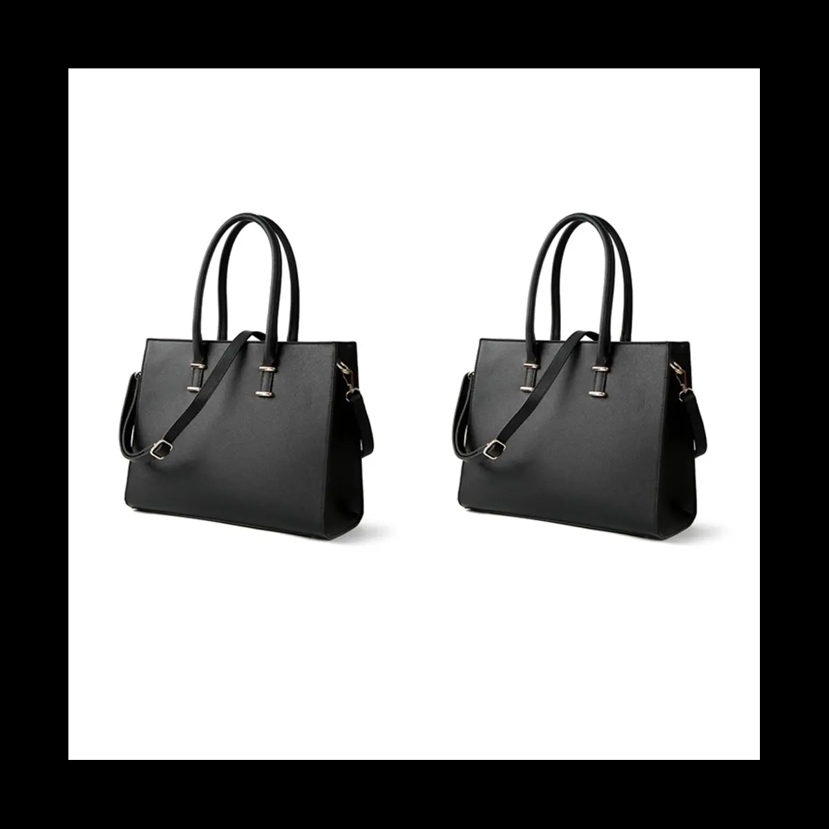 *BAAY 2X Laptop Bag Women 15.6-Inch Computer Work Handbag Leather Handbag Business Office Bag