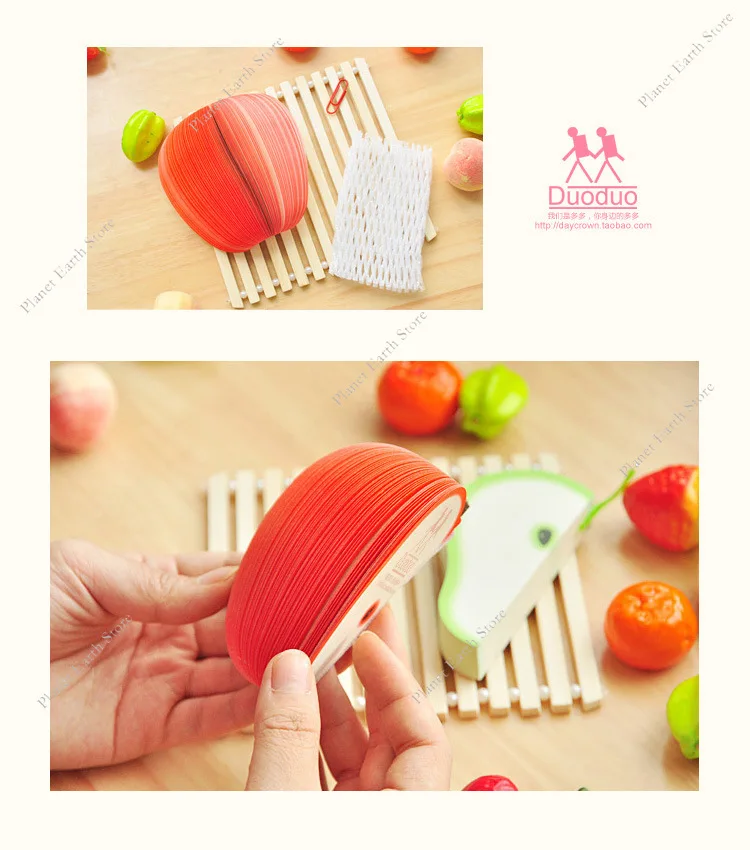 1/5/10 pezzi carino note appiccicose creativo fai da te frutta memo pad adesivi murali carta 3D forma di frutta memo pad decorazioni per la tavola post notepad
