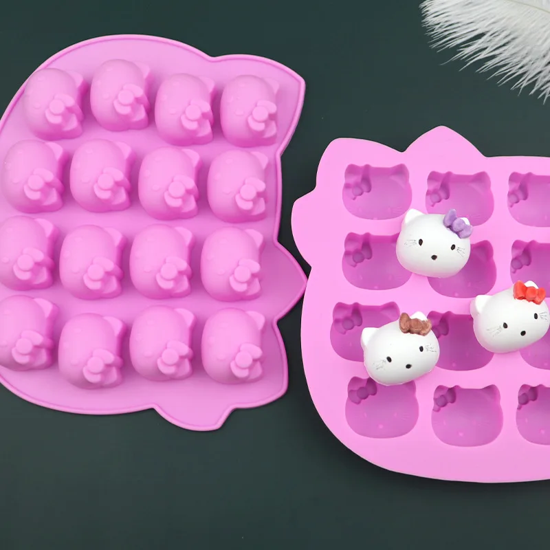 

Diy Sanrio Hello Kitty Cinnamoroll My Melody Summer Ice Chocolate Food Grade Silicone Mold Cake Baking Plaster Kids Kitchen Toy