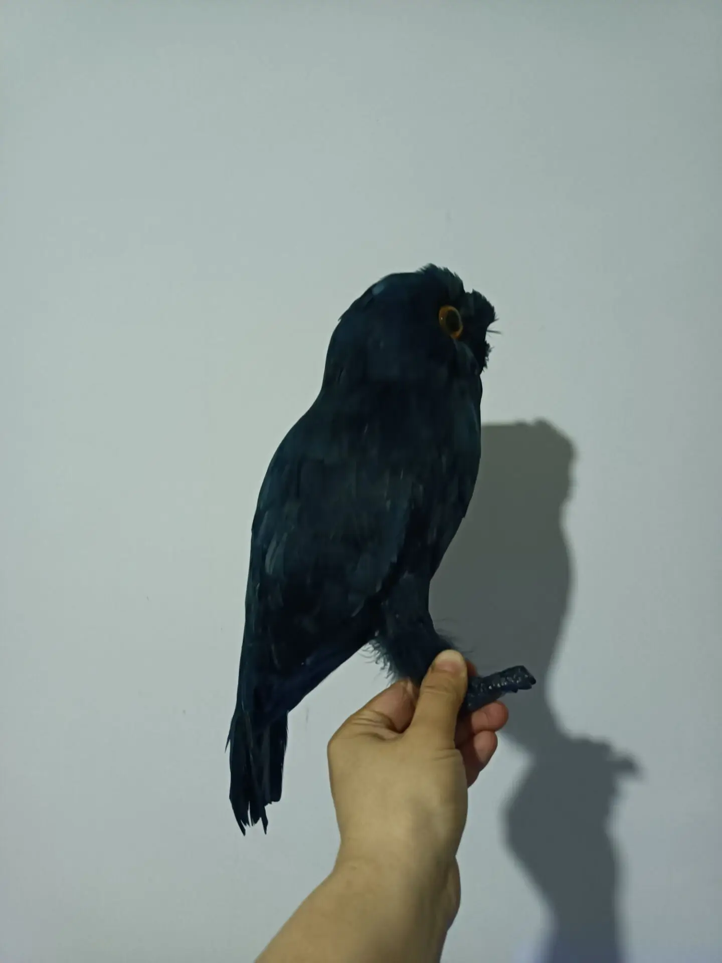 creative simulation foam and feathers black owl model toy gift about 32cm h2723