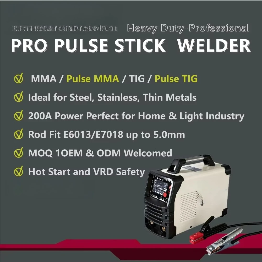 220V Portable Professional Pulse MMA Stick ARC Welding Machine Inverter IGBT Feature Home Use MMA Welders