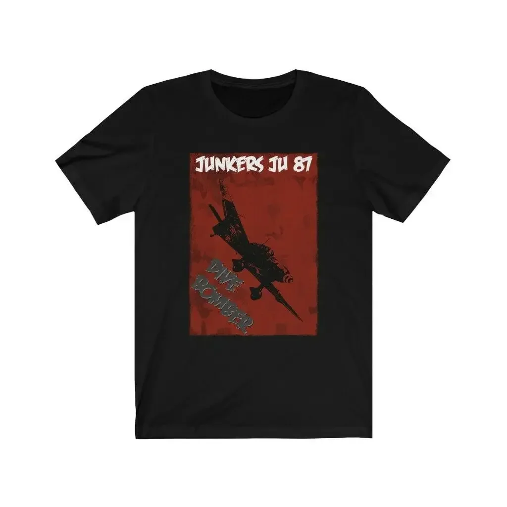 Short Sleeve Casual 100% Cotton O-Neck Mens T-shirt Size S-5xl  German Luftwaffe Junkers Ju 87 Stuka Dive Bomber T-Shirt