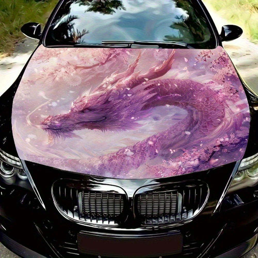 

Наклейка на капот автомобиля Cherry Blossom Pink Dragon — прочная виниловая пленка из ПВХ, подходит для большинства автомобилей, водонепроницаемая и устойчивая к царапинам, для автомобиля