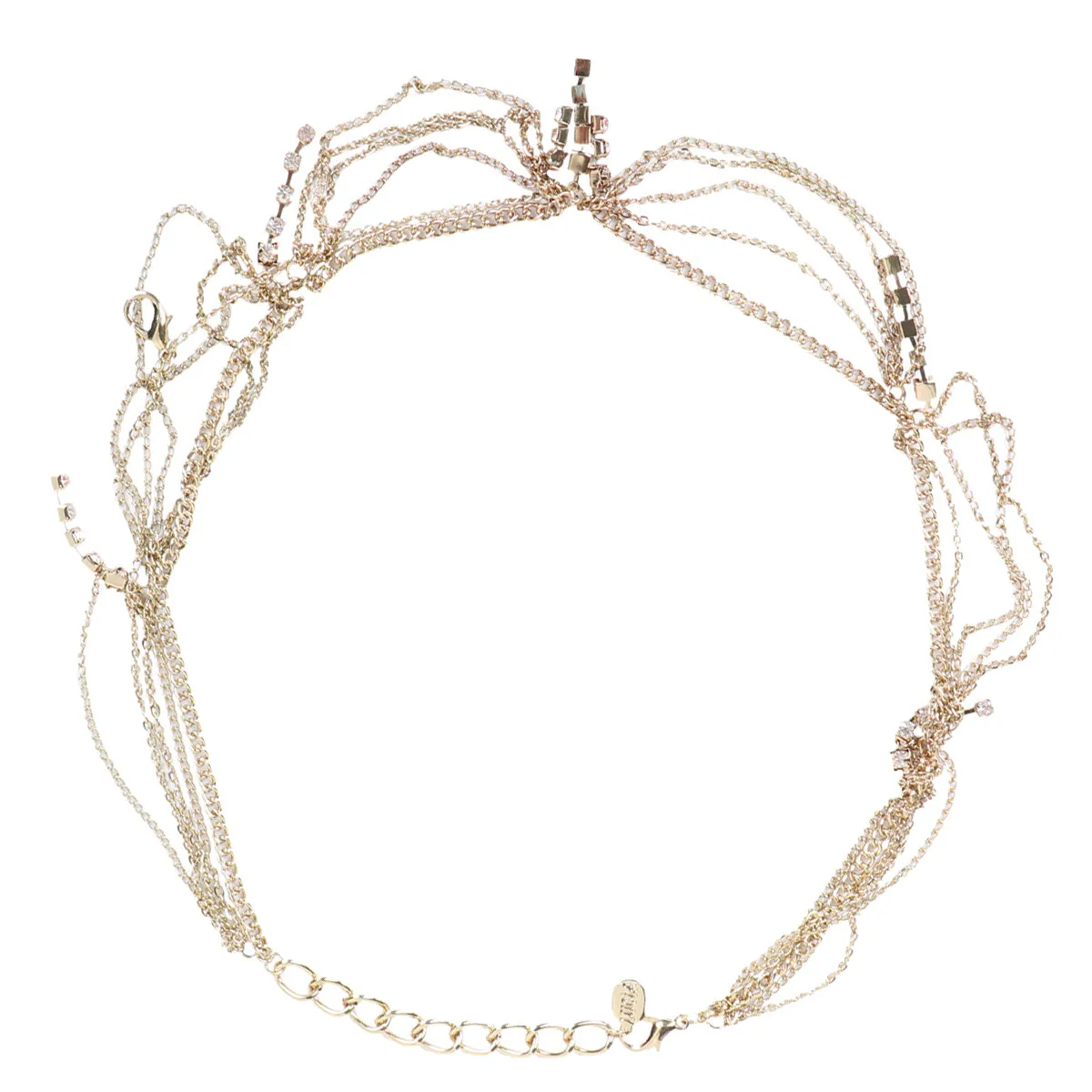 

Crystal Golden Alloy Head Chain Hairband Headdress Accessories for Women Girls Wedding Party Engagement Proms Beauty Pageants