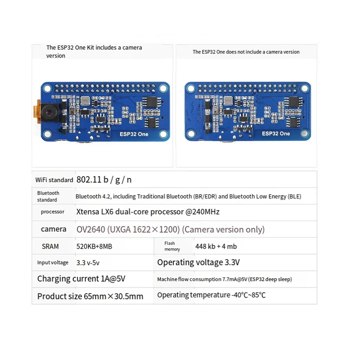 Esp32開発ボード,カメラモジュール,wifi,Bluetooth,画像サポート,音声処理ボードa,240mhz1622x1200 ov2640