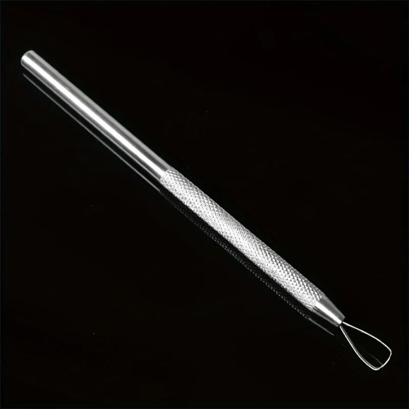 Edelstahl Nagels chäler Nail Art Lack UV Gel Entferner Dreieck Stick Rod Pusher Nail Art Tool für Maniküre und Pediküre