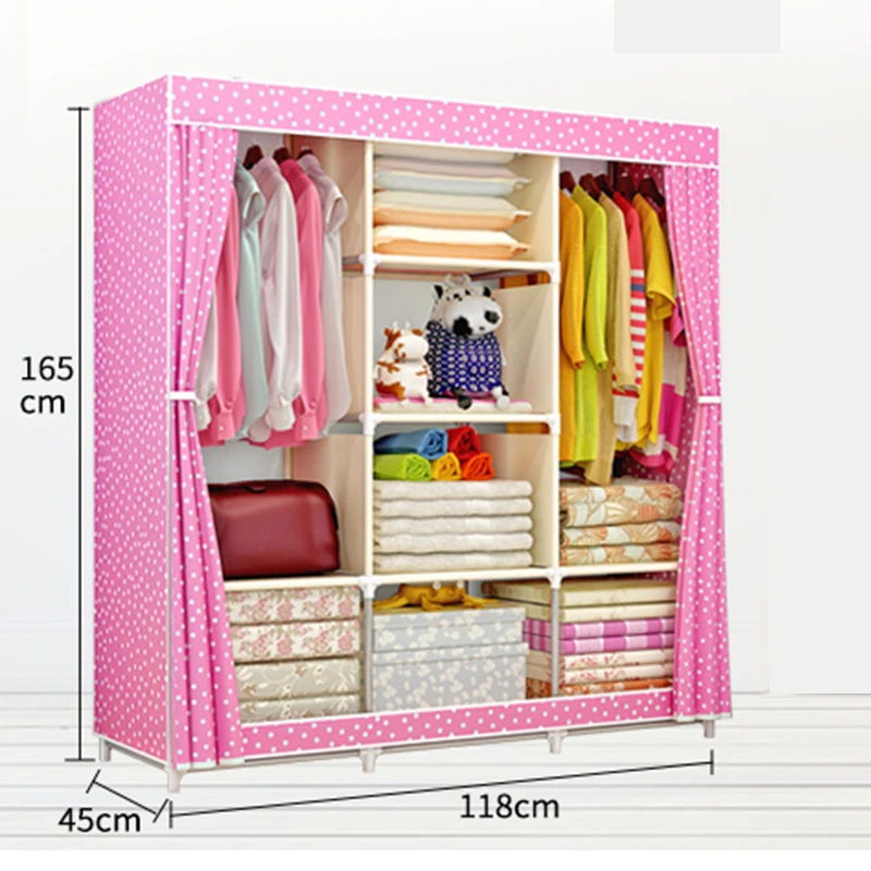 DIY Non-woven fold Portable Storage  furniture When the quarter wardrobe  Cabinet bedroom furniture wardrobe bedroom organ