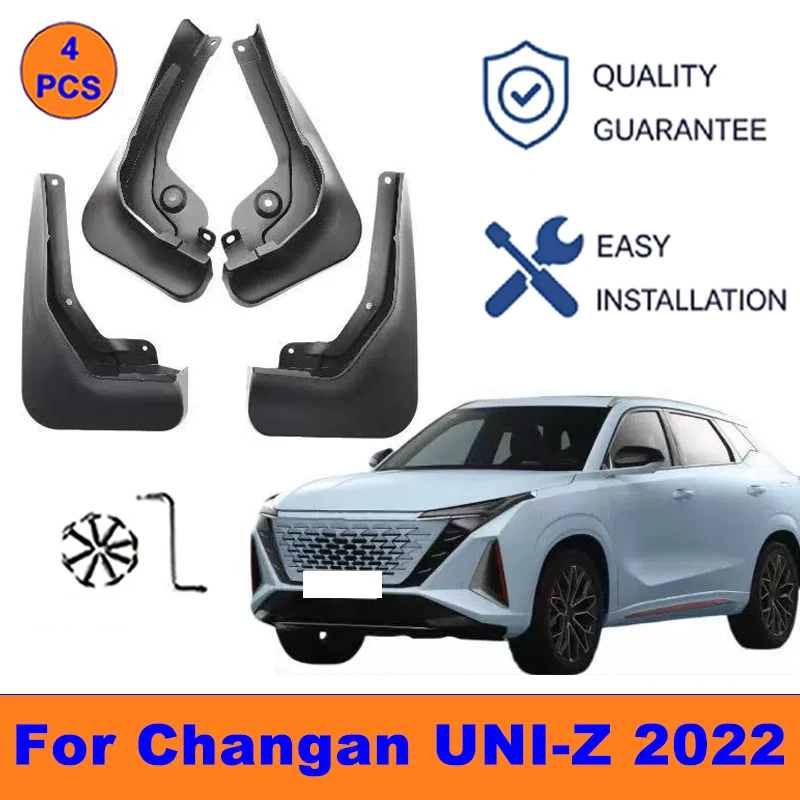

4Pcs Mud Flaps For Changan UNI-Z 2022 - Splash Guards Front&Rear Wheel Fender Mudguards Car Exterior Protection Accessories