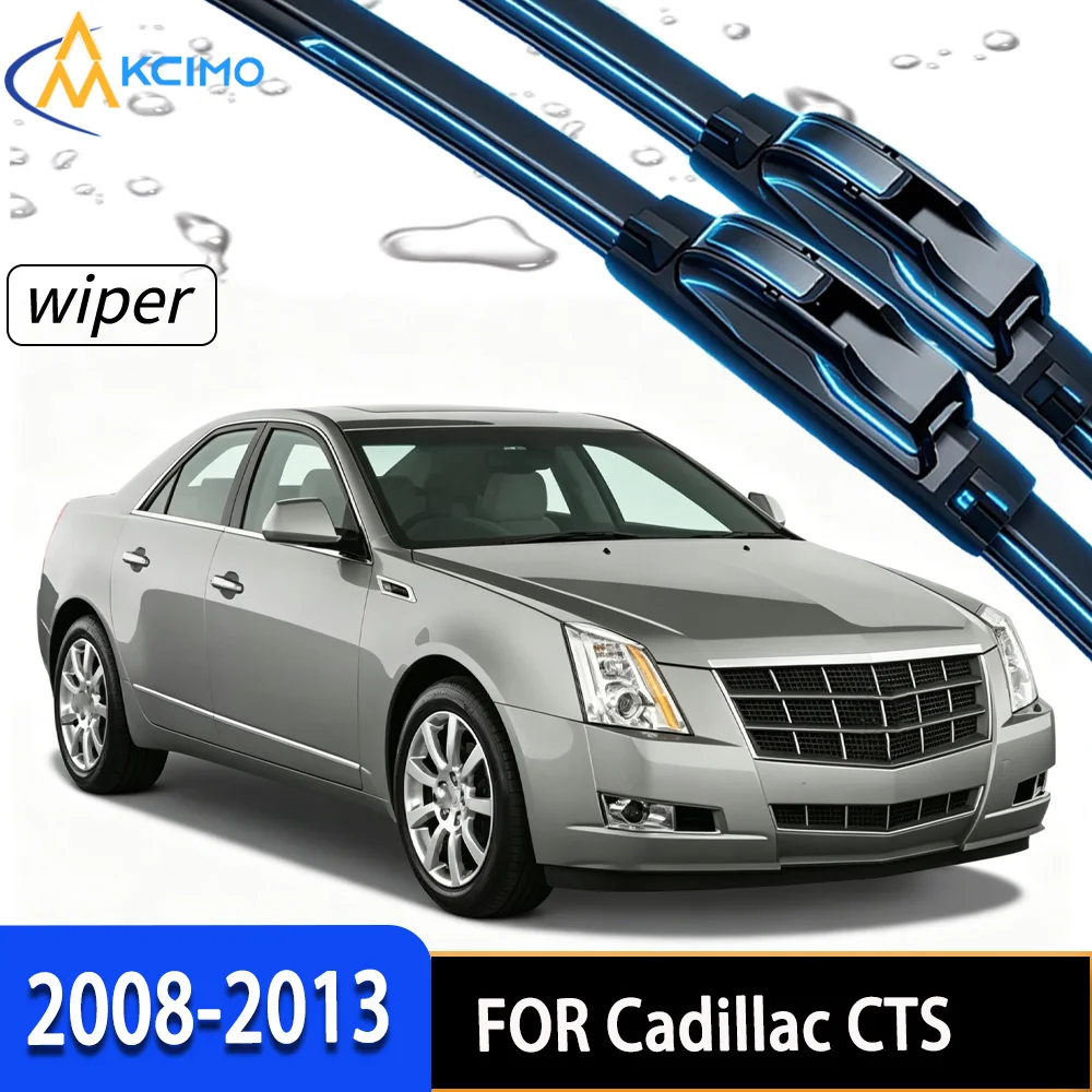 

2Pcs Front Windshield Wiper Blades For Cadillac CTS 2008-2013 High-Density Rubber Stable Wiping Direct Replacement