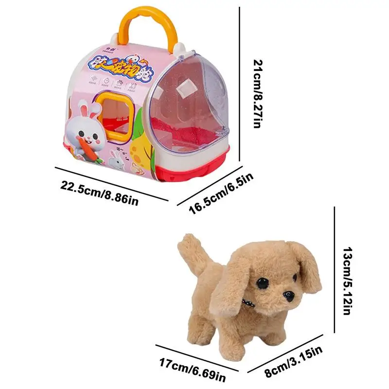 Hopping Bunny Spielzeug Niedlich Elektrische Kaninchen Hund Plüsch Spielzeug Kit Mit Tier Lebensmittel Bunny Hund Puppe Pet Spielzeug Für Kinder spielen Mate Spielzeug