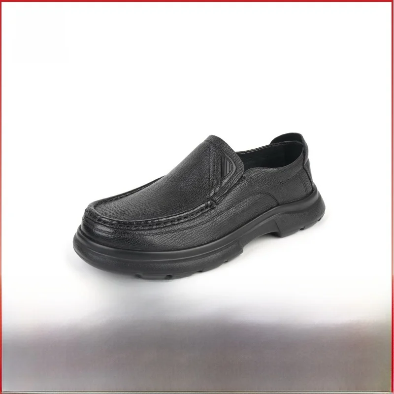 

Yearcon Men's Casual Leather oes Breathable Busin Slip-On Soft Bot Faionable Single oes for Youth And Middle-Aged