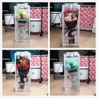 3 Heads Artificial Rose Bouquet Hand Holding Soap Flower Valentine's Day Gift Wedding Decoration Artificial Flowers