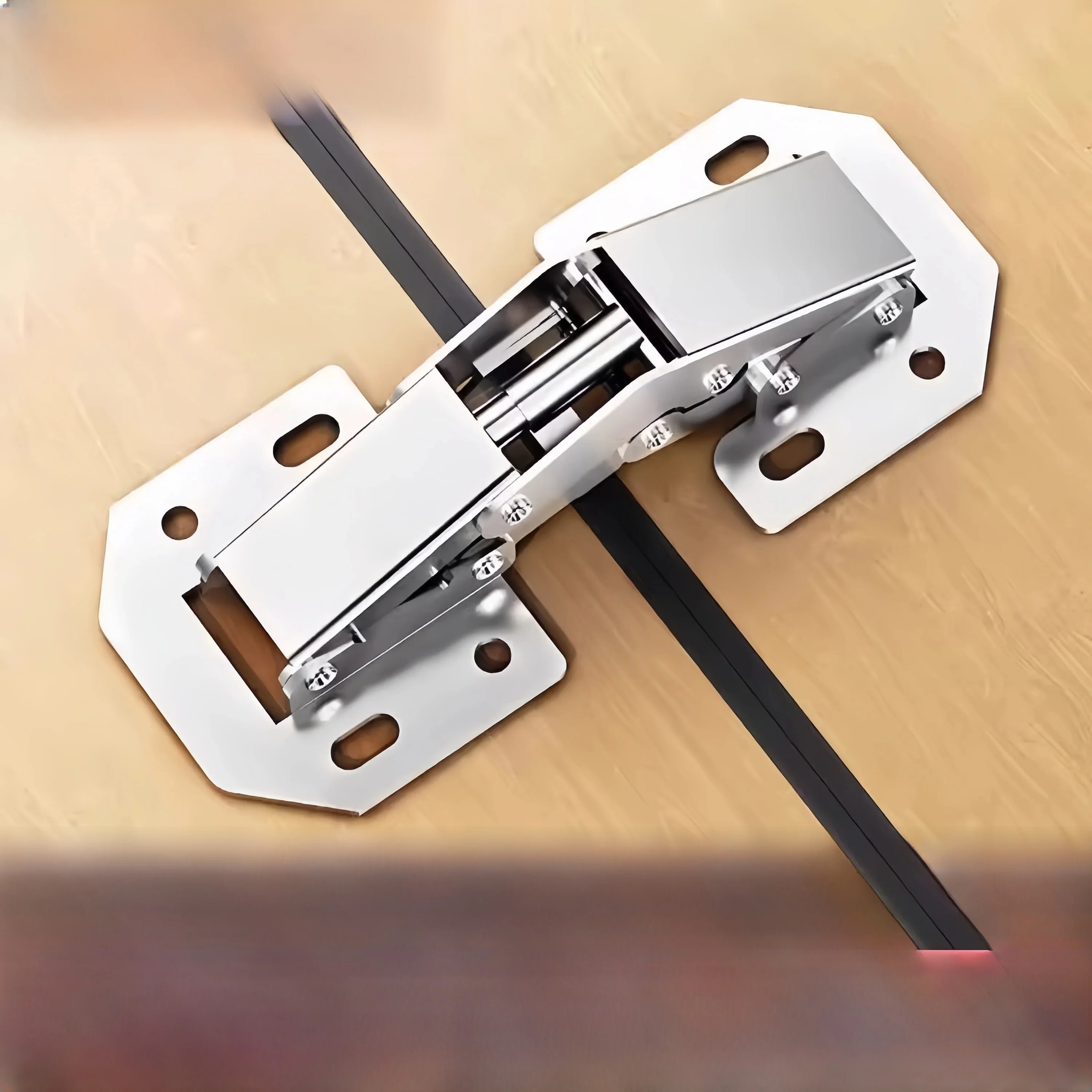 no-drill-stainless-steel-integrated-cabinet-door-hinges-spring-hinges-wardrobe-hardware-damping-hydraulic-buffer