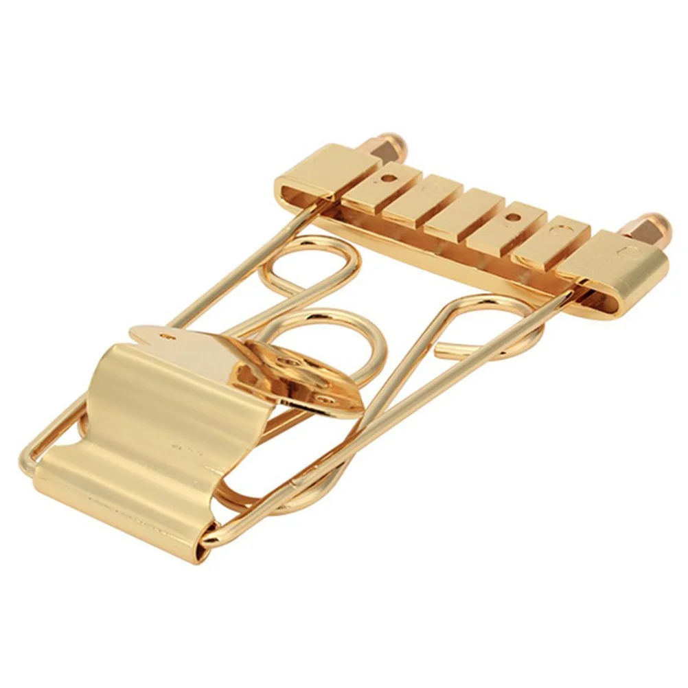 

Golden Solid Zinc Alloy Tailpiece for 6 String Guitar 335 Guitar Replacement Upgrade Frame Tailpiece Chrome Wired