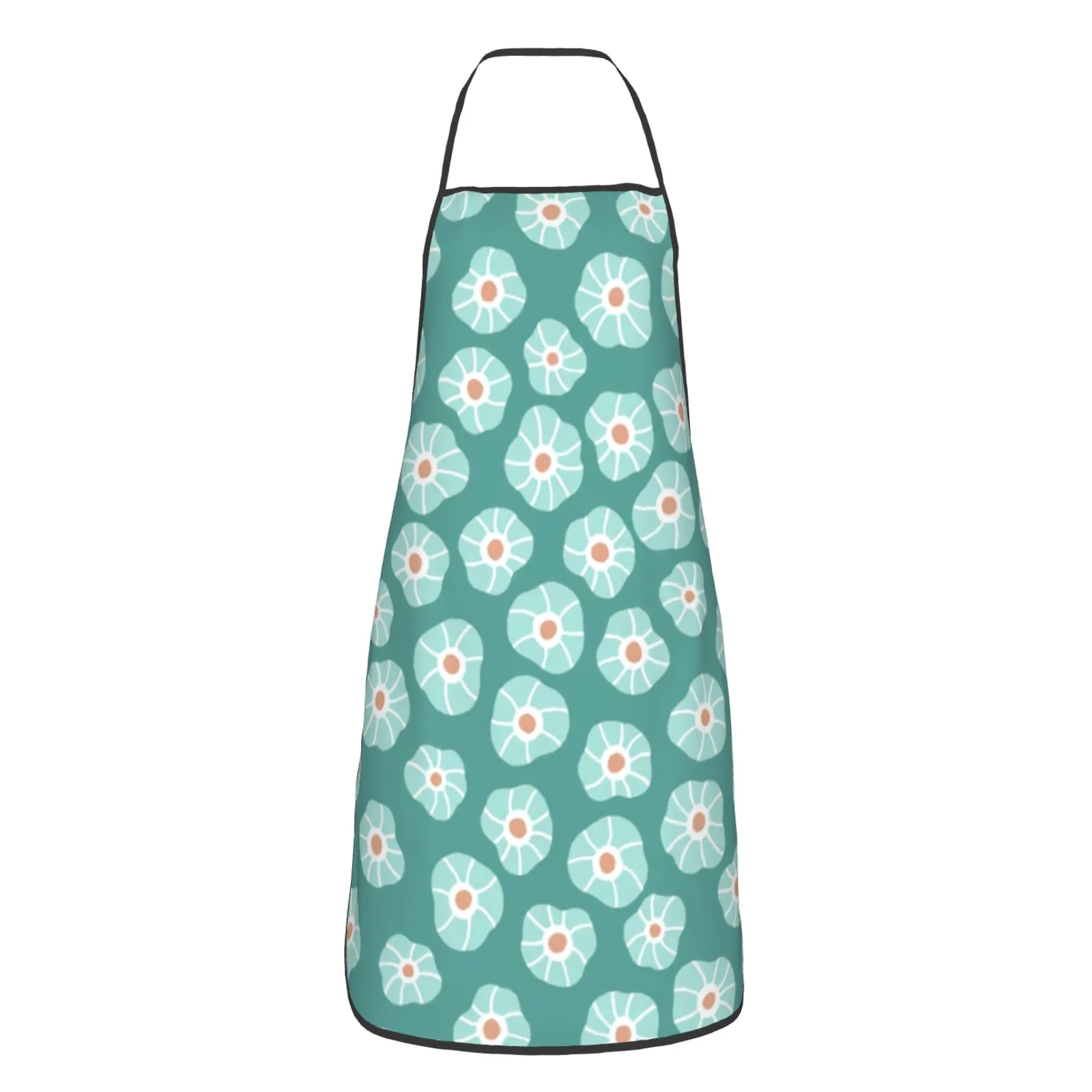 Summer Cute Daisy Polyester locking hem Apron Home Cooking Baking Kitchen Watercolor Flower Apron