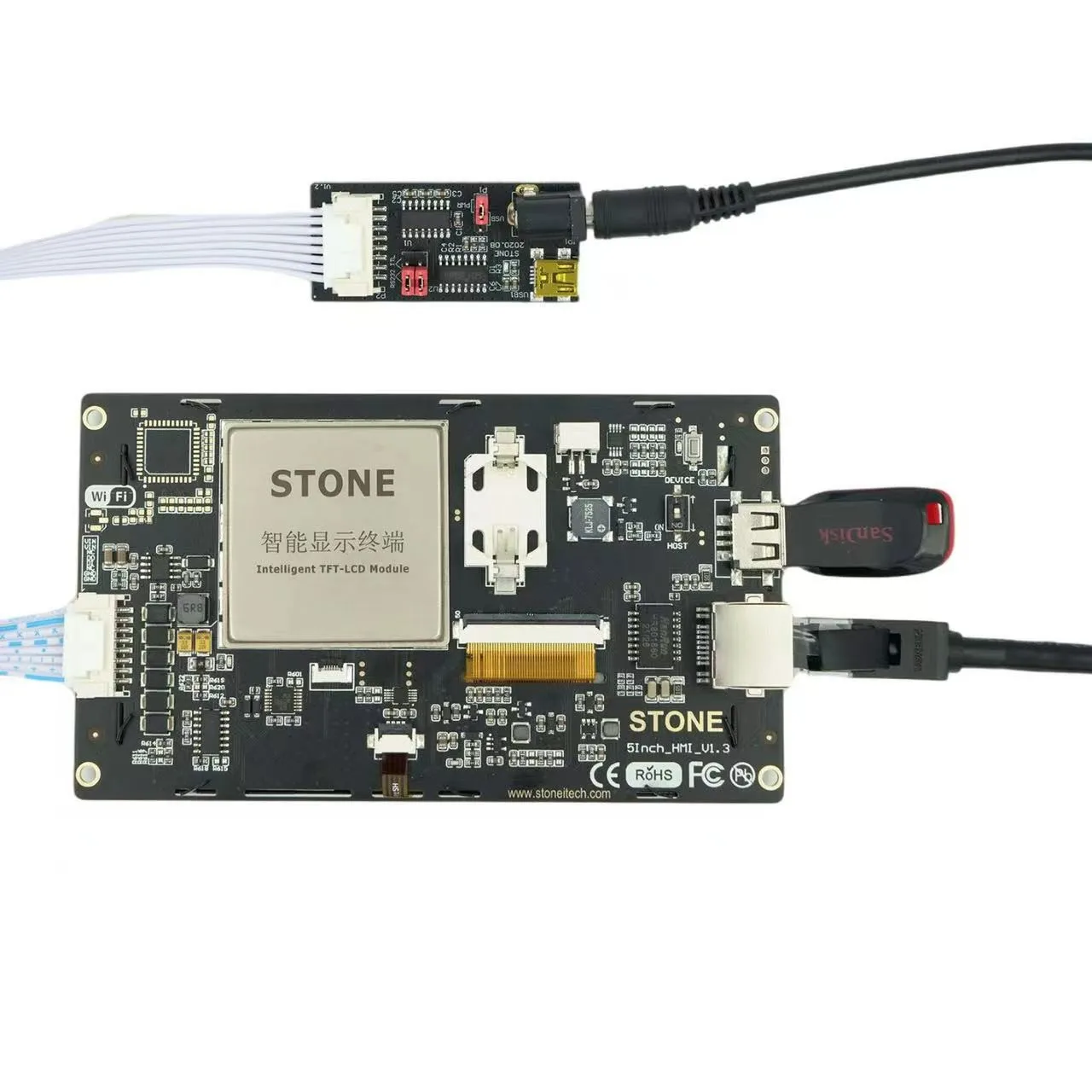 Driver TFT Panel Sentuh LCD 5.0 Inci, Memori Flash, Port UART, Catu Daya dan Sebagainya, Yang Penting Adalah Memiliki Siap Pakai