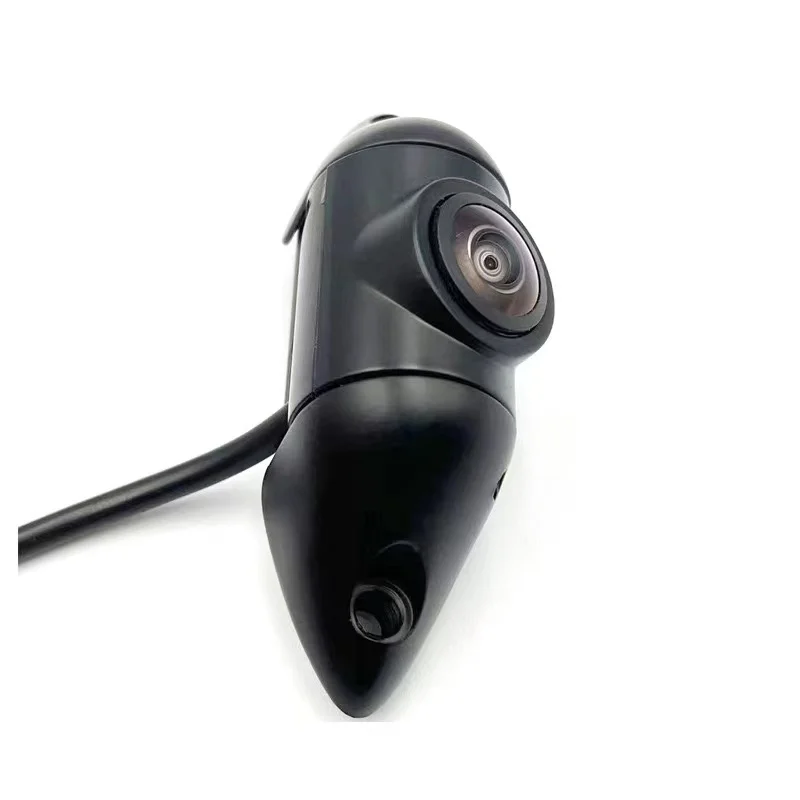 HD Universal Wired Parking Reverse Backup Camera Vertical Installation Stainless Steel Chrome Black Adjustable Lens