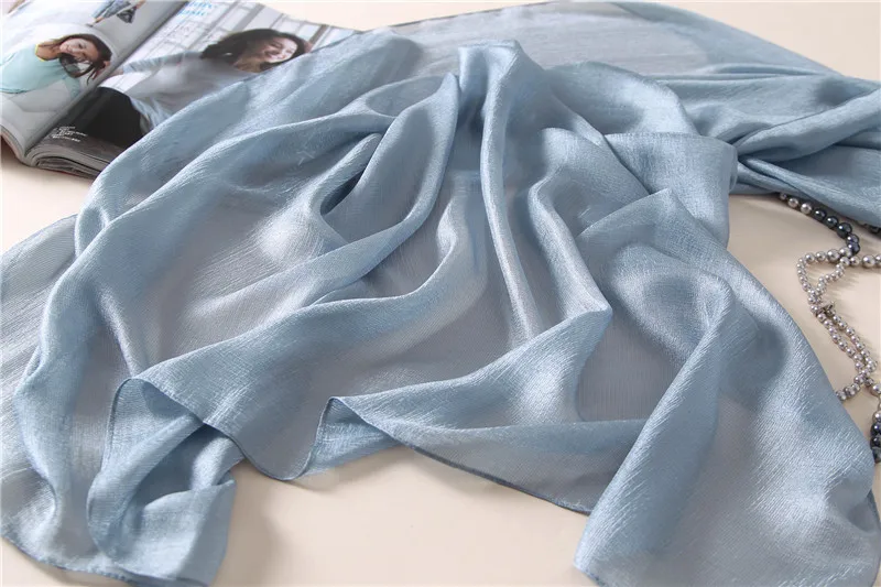 2023 luxus Marke Frauen Mode Schal Plain Solide Seide Leinen Schals Schals Sommer Dame Bandanas Pashmina Foulard Hijab 180*90 cm – Detail 19