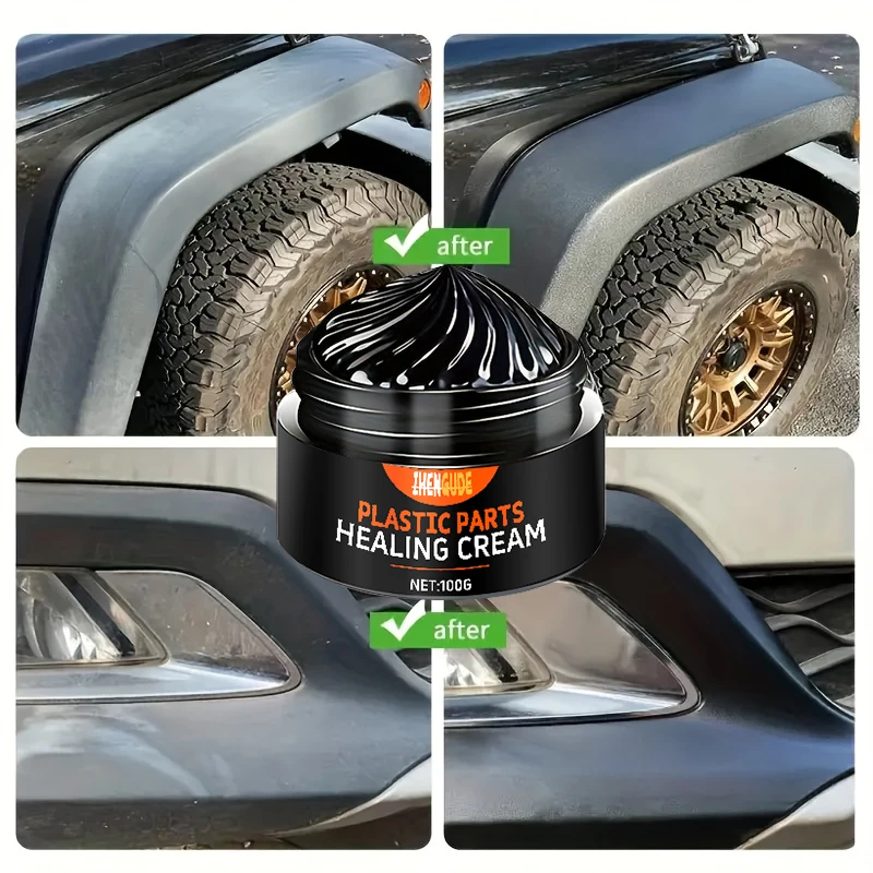 قطعة واحدة من شمع الإطارات الأسود اللامع 100 جرام - حماية متينة وطويلة الأمد وإصلاح الإطارات المختلفة، ومنتجات تنظيف السيارات، وعامل استعادة الجلد البلاستيكي، وعامل تلميع وطلاء السيارات - لمنع التشقق والليمون الأسود