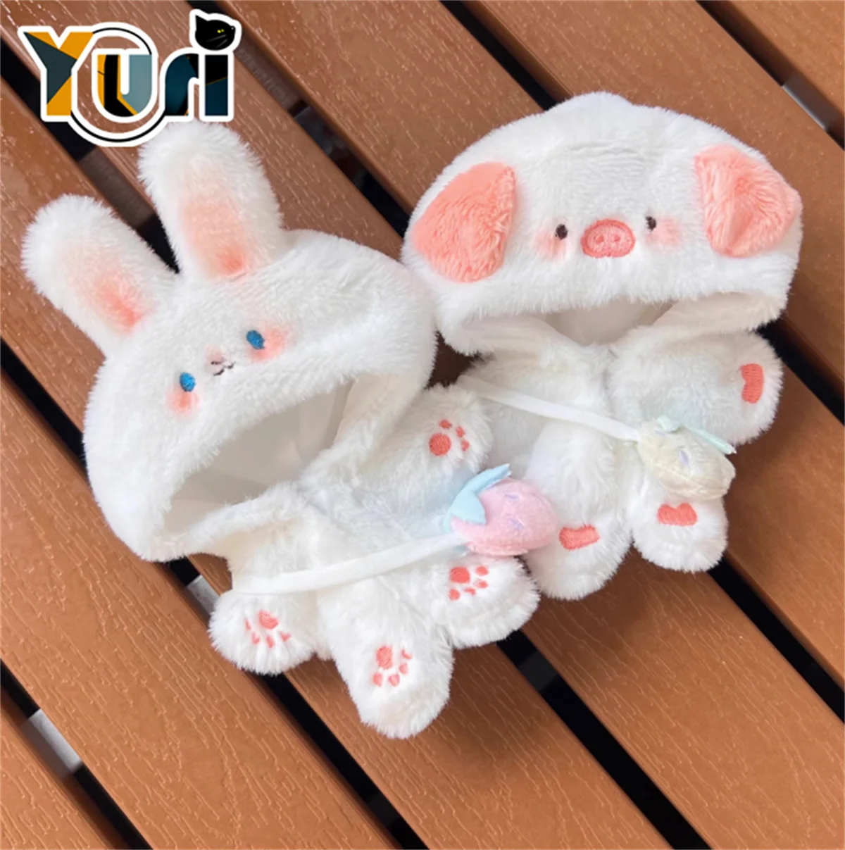 Yuri Cotton Doll Clothes 10cm Pig Rabbit Jumpsuit Set Baby Coat Small Skull Cute Kid Gift Pre-sale GG