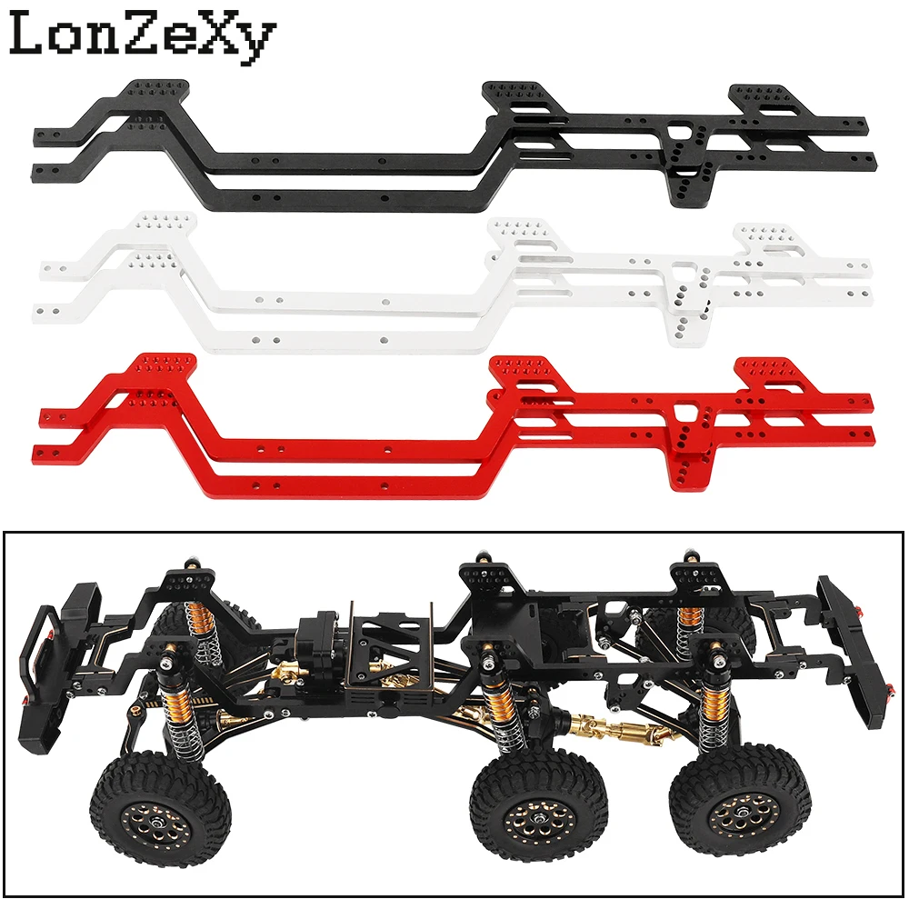 Aluminum Alloy Chassis Girder Rail Side Set or Brass Middle Axle for 1/18 RC TRX-4m TRX4m to be 6X6 Car Frame DIY Upgrade Parts