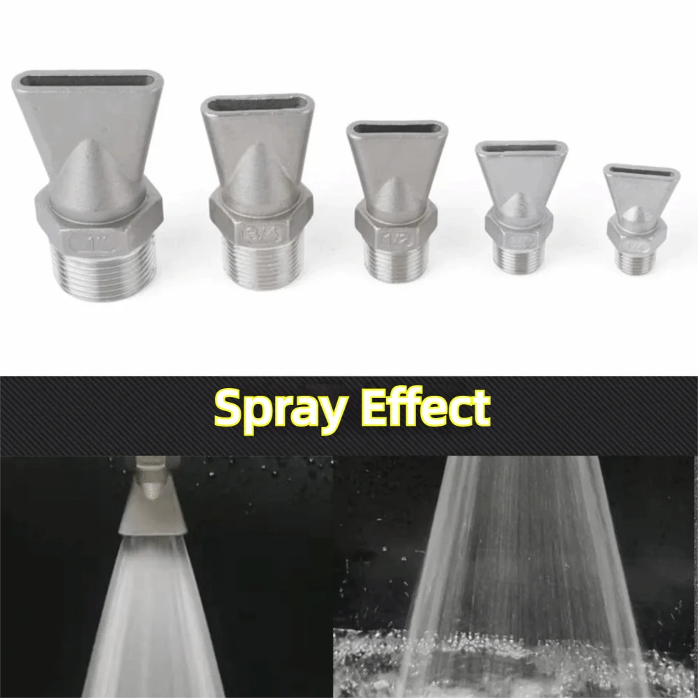 304 Stainless Steel Duckbill Air Knife Nozzle Corrosion Resistant High-Temp Resistant Air Knife Spray Nozzle Sandblasted