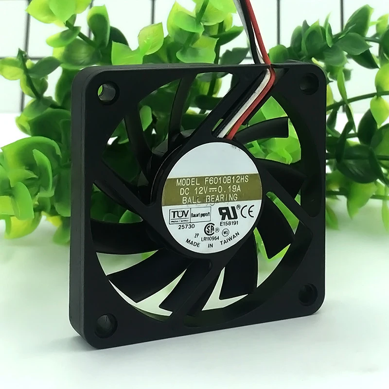 D For AVC F6010B12HS Fan 0.19A 12V 60*60*10mm 3pin DC brushless Chassis Cooling Fan