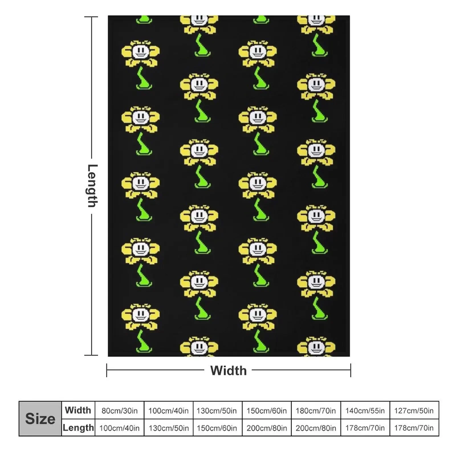 Undertale Flowey Throw Blanket Hairy sofa bed Blankets