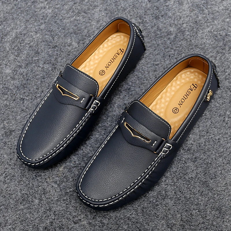Luxury Brand Fashion New Loafers Designer Ormal Leather Shoes Business Adult Office Wedding Soft Soled Comfortable Low Cut Shoes