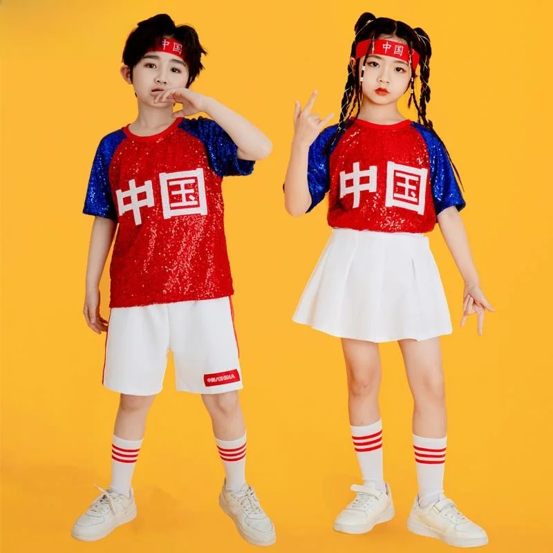 

iny Sequin Performance Costume Modern Jazz Dance Sport Event Children's Day Lovely T orm Outfit Little Stars ow