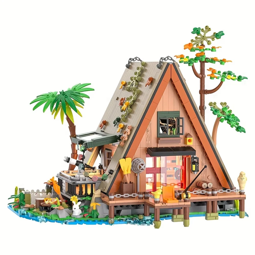 Forest Treehouse Building Block Set 1486PCS/1108PCS LED Educational Construction Toy Designed For Nature Lovers Adults Children