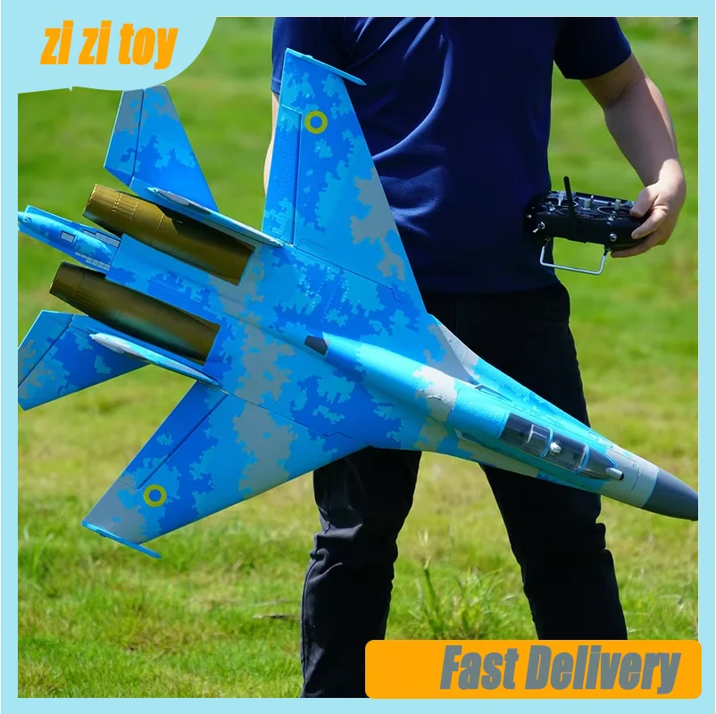 Xfly Double 50mm Dual Engine Electric Channel Jet Su27 Fighter Remote Control Model Assembly Fixed Wing Toy