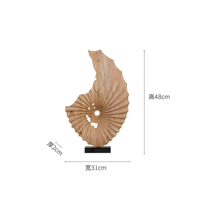

Decorative abstract wood carving ornament living room porch home accessories hotel soft decoration sculpture artwork