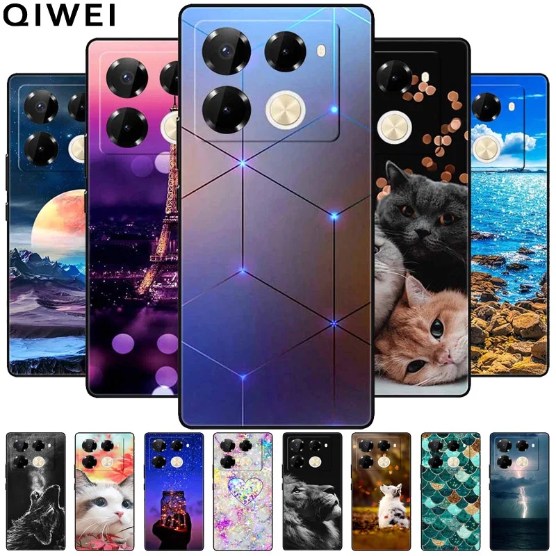 For Infinix Note 40 Pro 4G Case Protective Silicone TPU Soft Phone Cover for Infinix Note40 Pro 4G Bumper Shell Luxury Cute Capa