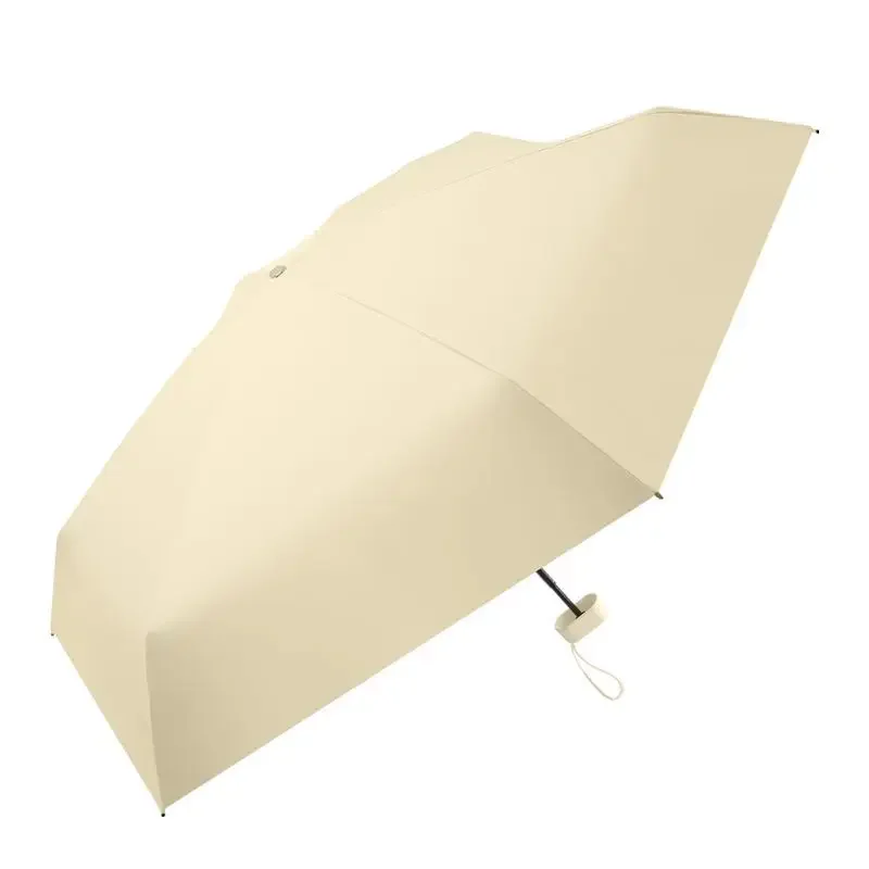 Mini Compact and Portable Capsule Umbrella for Women, Sun Protection, UV Shading, Waterproof, Sunproof, Dual-purpose, 6-fold