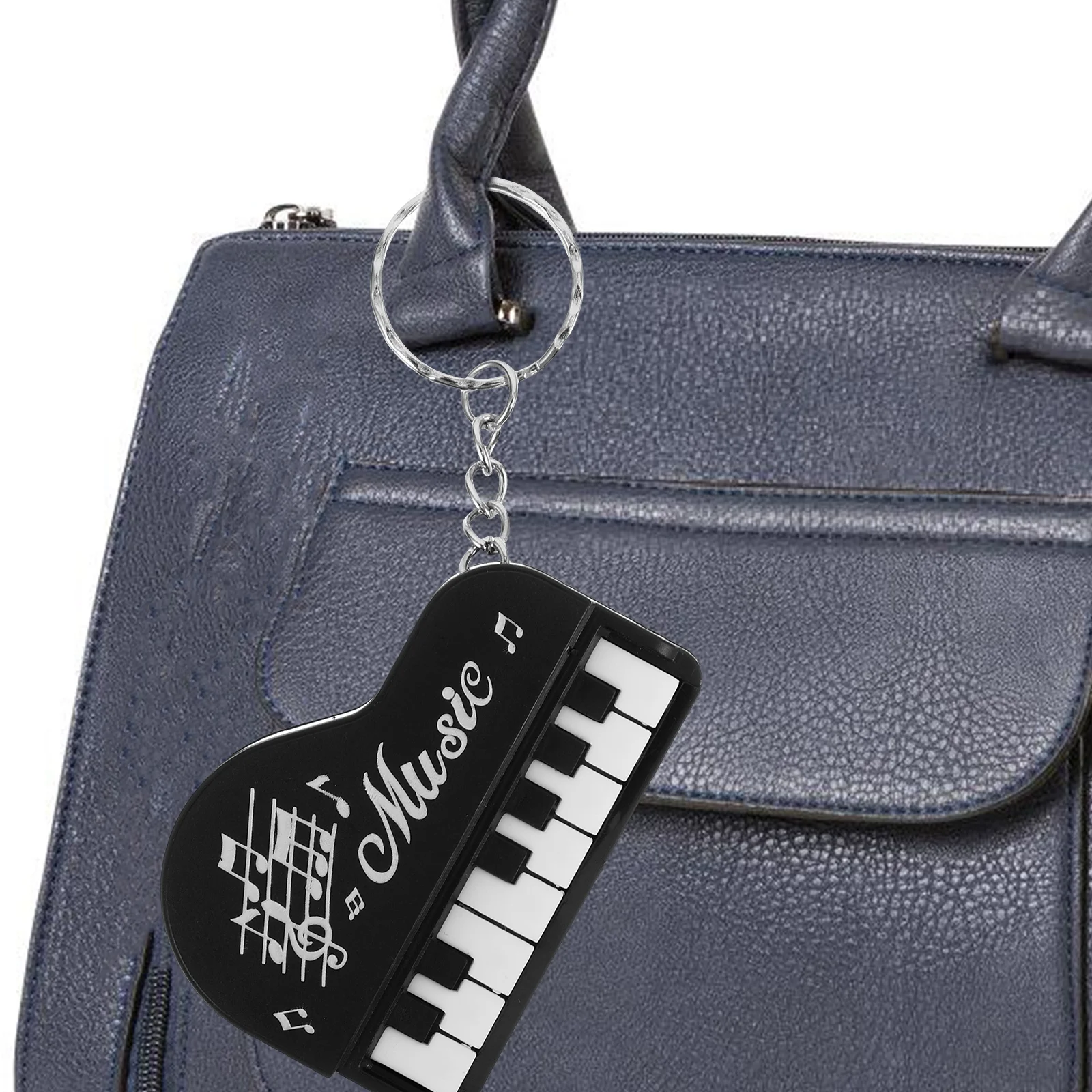 

2pcs Mini Piano Toys Portable Keychains Classic Black Musical Instruments Gifts Kids Accessories Pocket Decorative