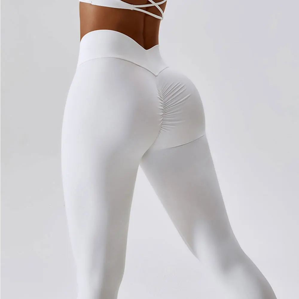 Calças de ioga de cintura alta sem costura para mulheres, leggings fitness para esportes, push up, scrunch butt, leggings apertados para ginástica,