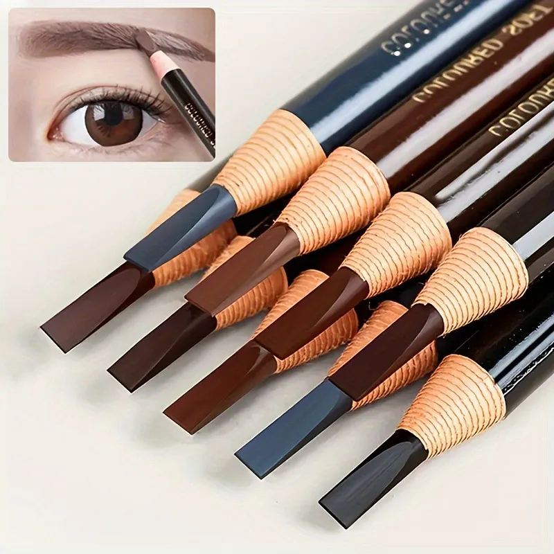 10本入り Hengsi 防水で長持ちするティアオフアイブロウペンシル - 削る必要なし、汚れにくい、すべての肌タイプに適しています