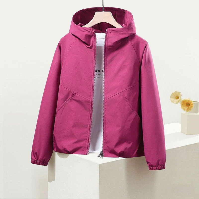 Trench Coat Women 2026 New Spring Autumn Clothes Hooded Windbreaker Jacket Female Outerwear Tops Student Coats 3XL
