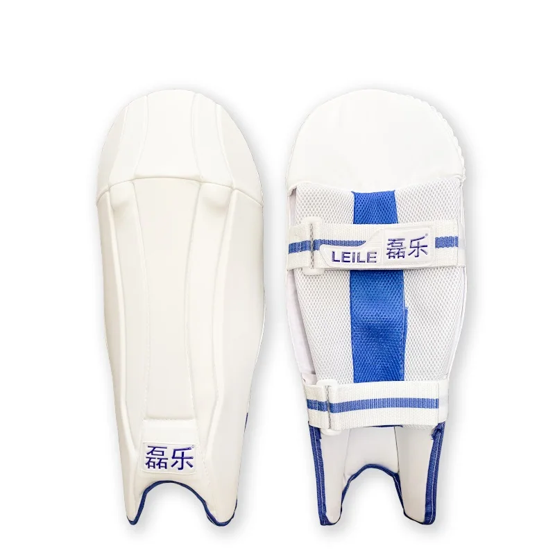 Cricket Wicket Keeper Pads Double Thickened Lightweight Breathable Leg Protection Removable Shock Absorption Sponge Calf Wear