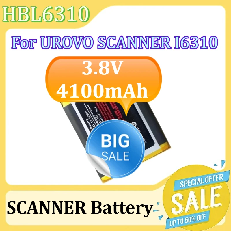 

High Quality New SCANNER BATTERIE HBL6310 For UROVO SCANNER I6310 3.8V 4100mAh
