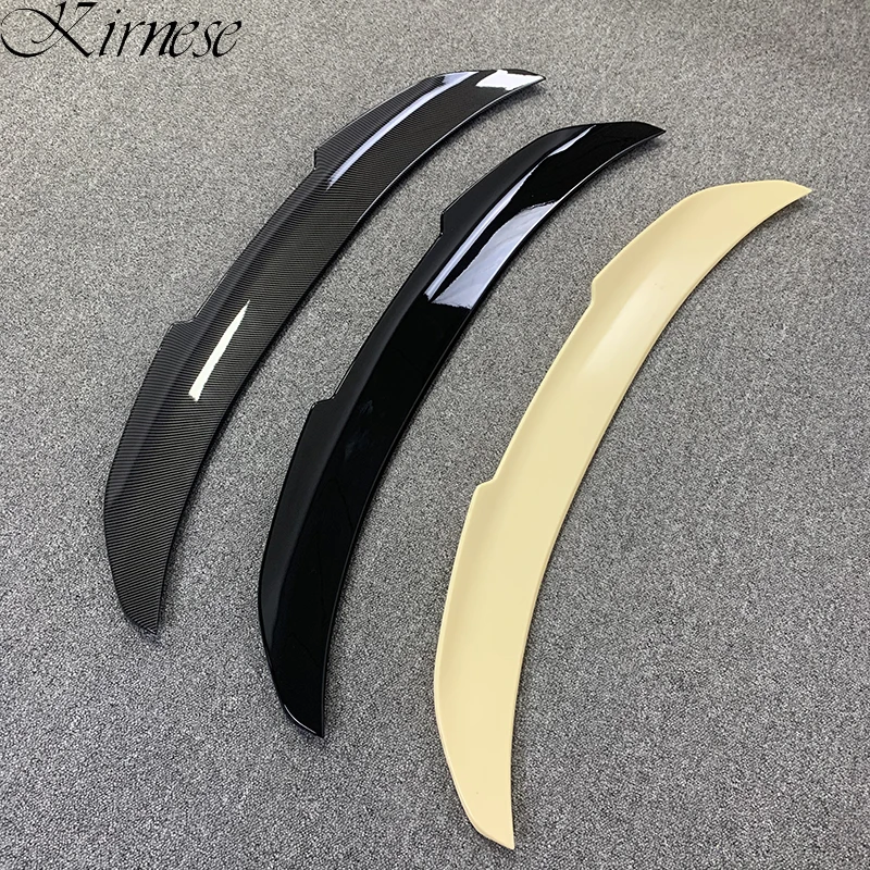 Dla BMW 4 Series F32 F33 F36 2014-2020 z włókna węglowego tylny spojler zderzaka Spoiler do bagażnika MP M4 PSM styl zestaw skrzydeł czarny