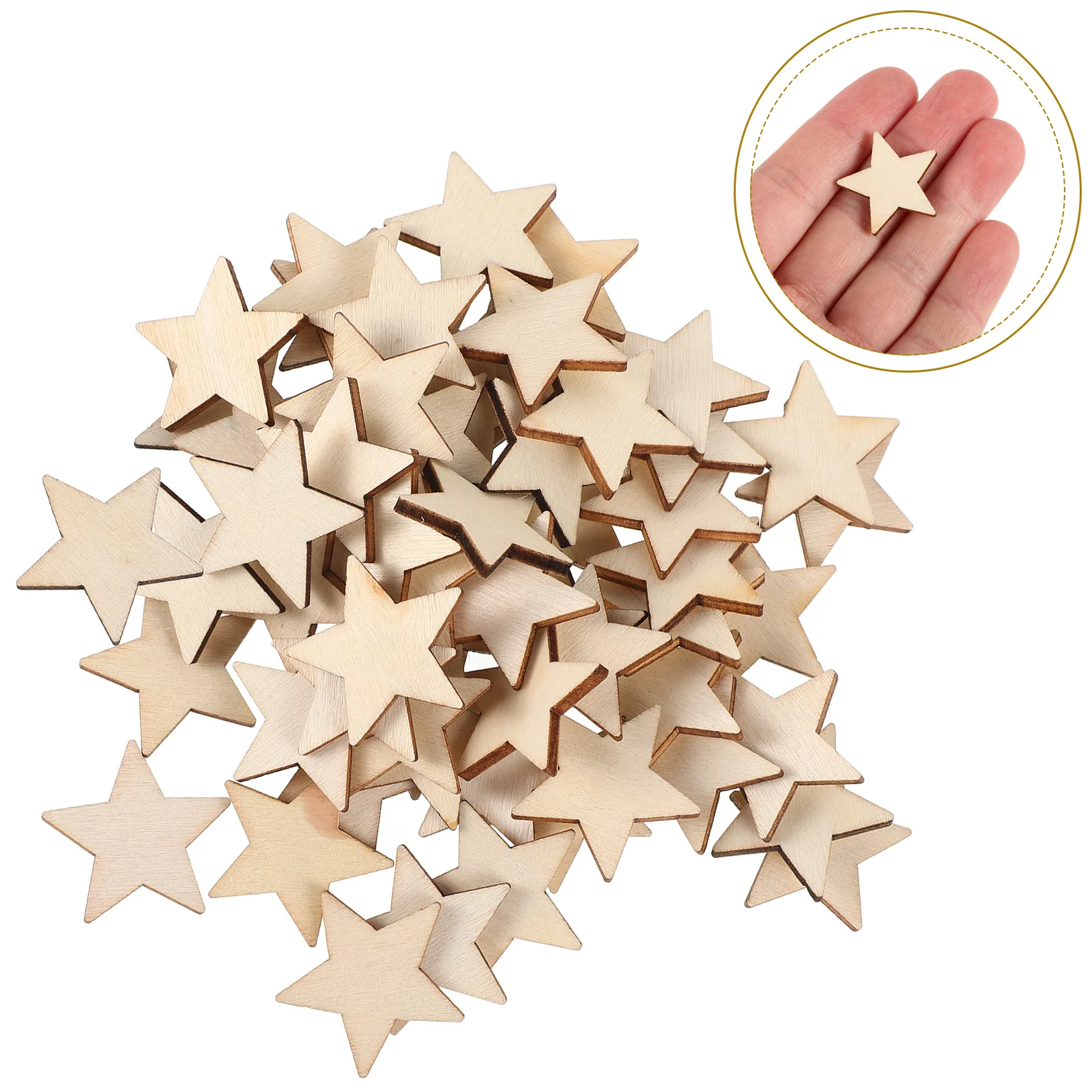 100 Pcs Folding Fan Display Stand Wood Chips Blank Slices Earring Cards for Selling