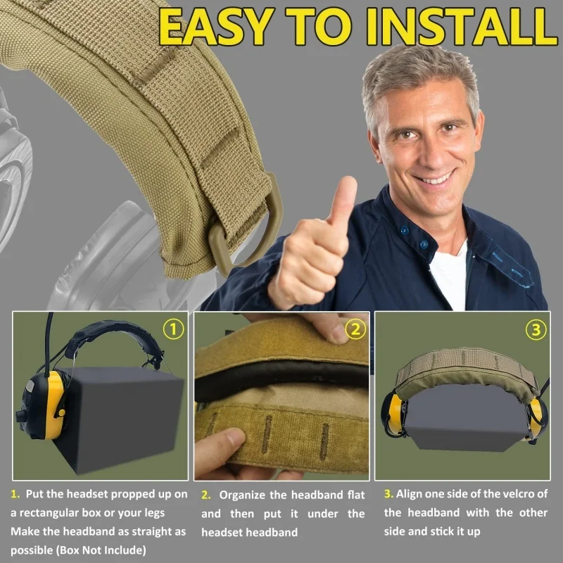 Prohear tiro fone de ouvido eletrônico com bandana gel almofadas 5x amplificação som earmuffs protetores auditivos para caça