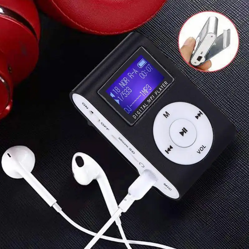 Mini USB Metal Clip MP3 Player LCD Screen Support  MicroSD TF Card Slot Digital Music Media quality mp3 music player