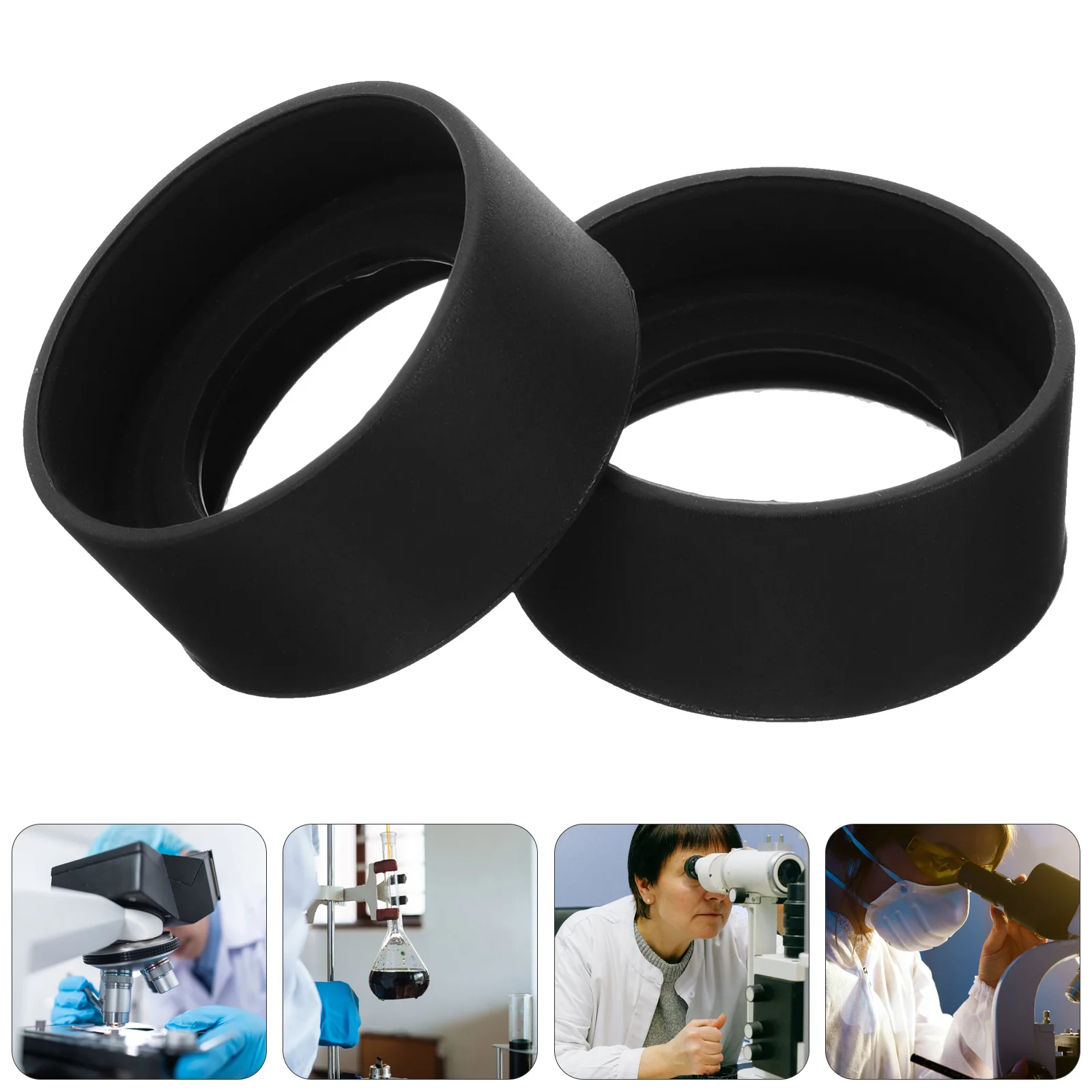 

2pcs Eyepiece Cover 32 35mm Black Rubber Eye Eyepiece Rubber Eyecup Guards Cups Protective Shield Lab Use Durability