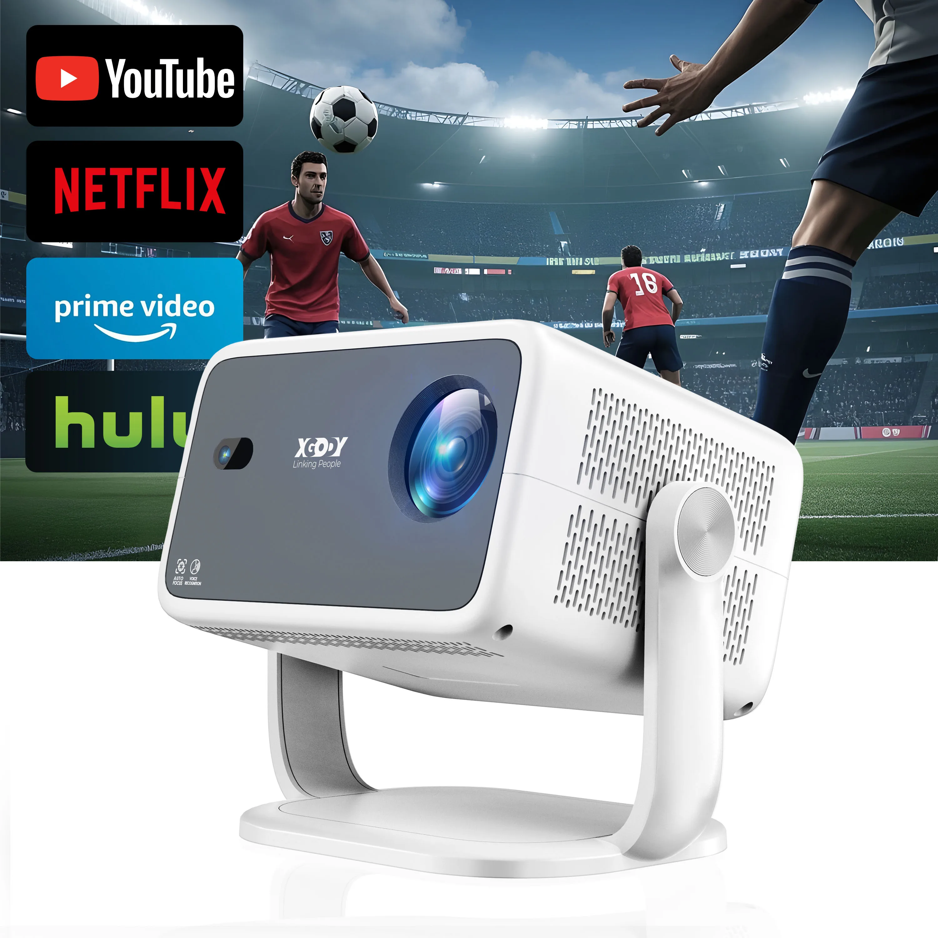 Proyector XGODY A6/N6 Netflix Control de voz oficial 500-600 ANSI Android 4K Beamer nativo 1080P FHD WiFi cine en casa