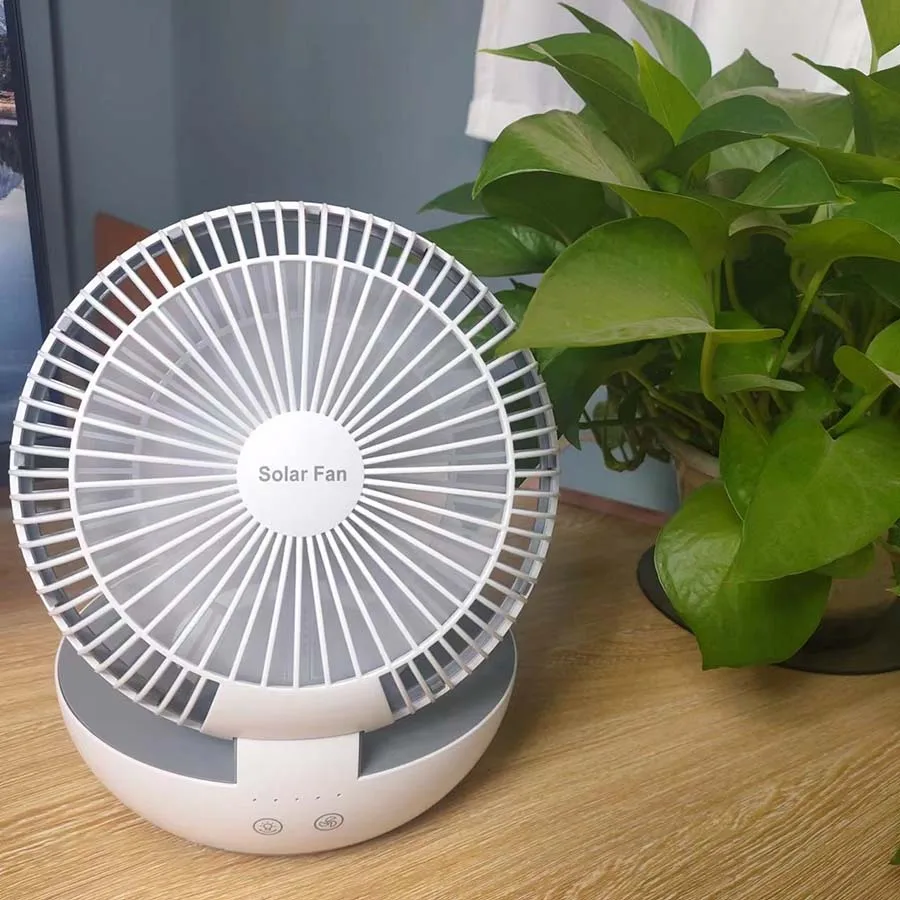 Mini dc6v ventilador solar luz da noite mesa tipo superior do agregado familiar usb telefone bateria recarregável ventilador dropshiping