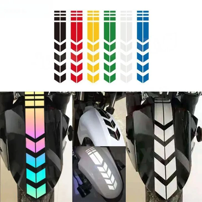 

1/2/3Pcs Universal Car Motorcycle Arrow Stripe Stickers Accessories Fender Paste Waterproof Oilproof Reflective Decal Body Kits