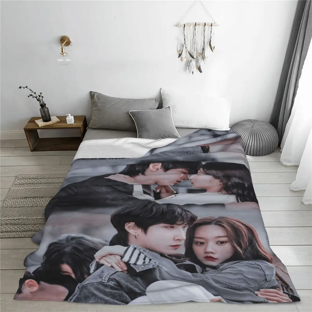 True Beauty Series Blankets Hwang in Youp Mun Ka-Young Flannel Funny Breathable Throw Blanket for Home Summer